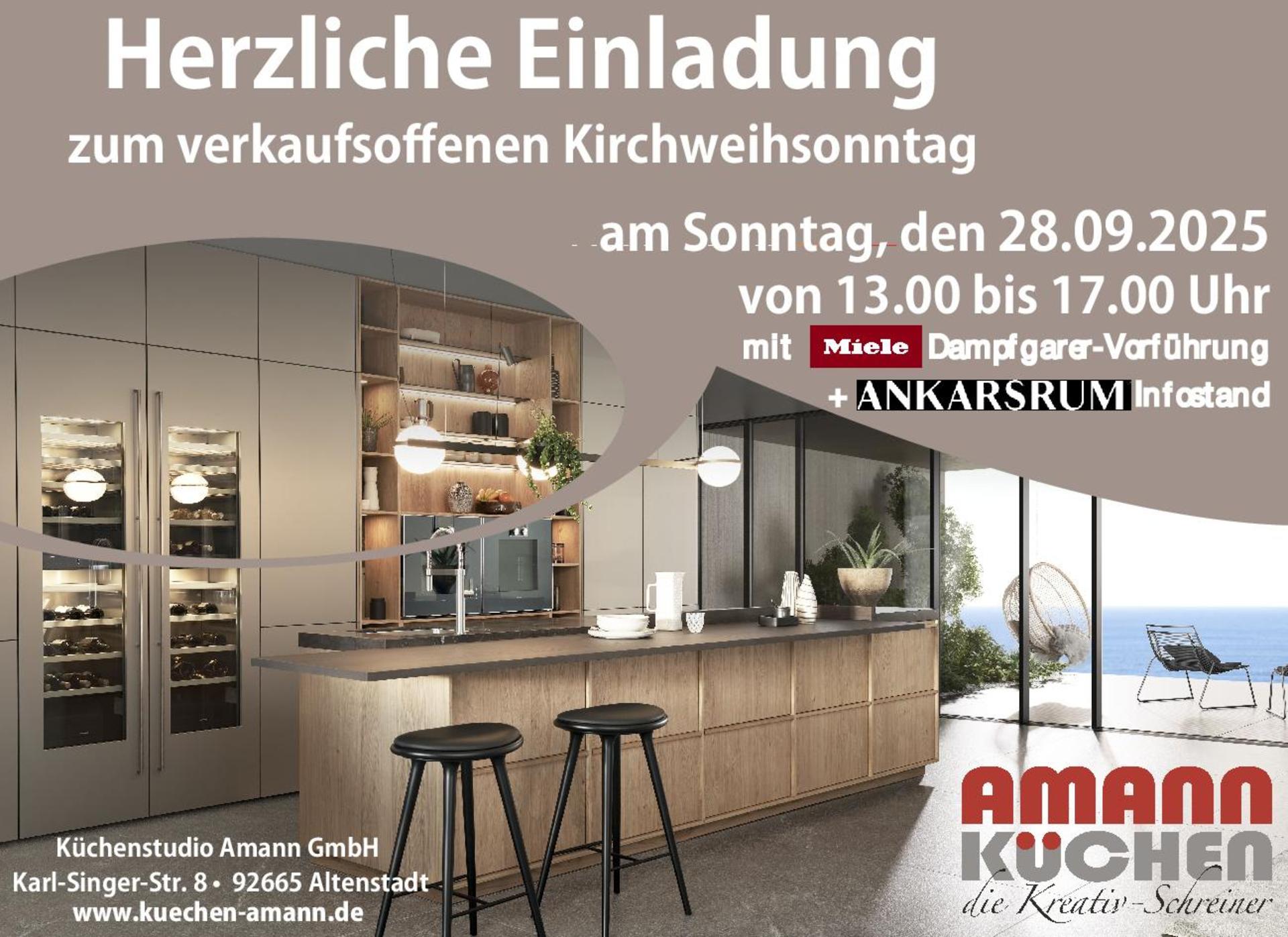 Das Küchenstudio Amann lädt am 28. September 2025 von 13 bis 17 Uhr ein. (Bild: exb)