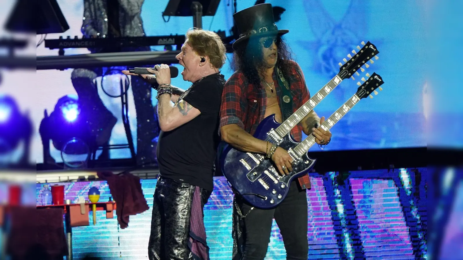 Guns N&#39; Roses haben ihren Tourabschluss auf dem Wacken Open Air 2025 bekannt gegeben.  (Bild: Yui Mok/dpa)