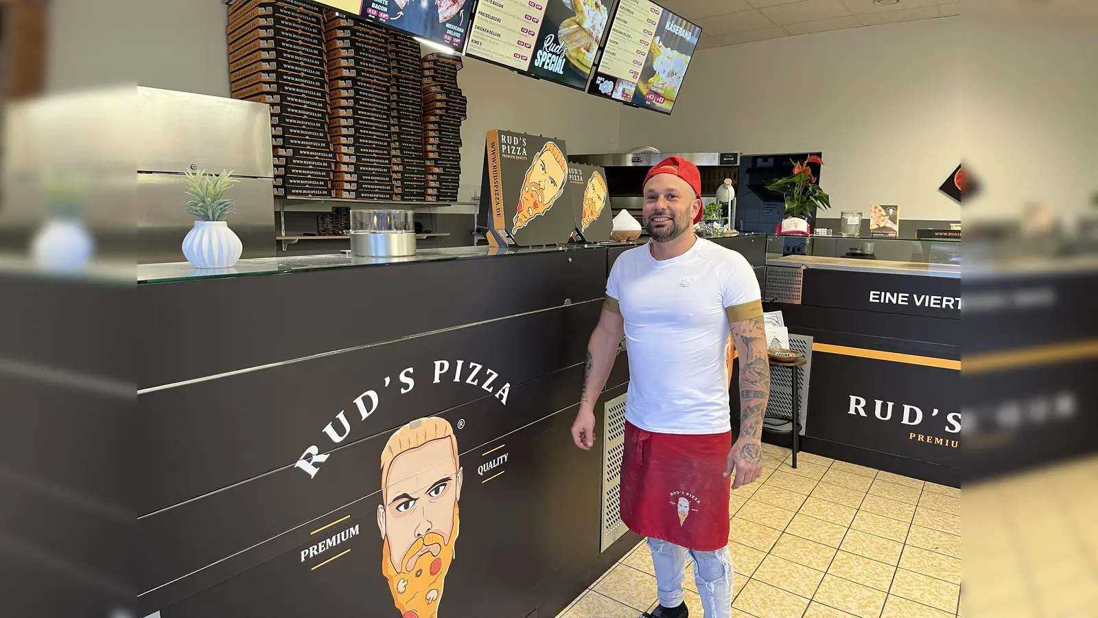 Die erste deutsche Filiale von „Rud&#39;s Pizza” eröffnete in Weiden. (Bild: mcl)