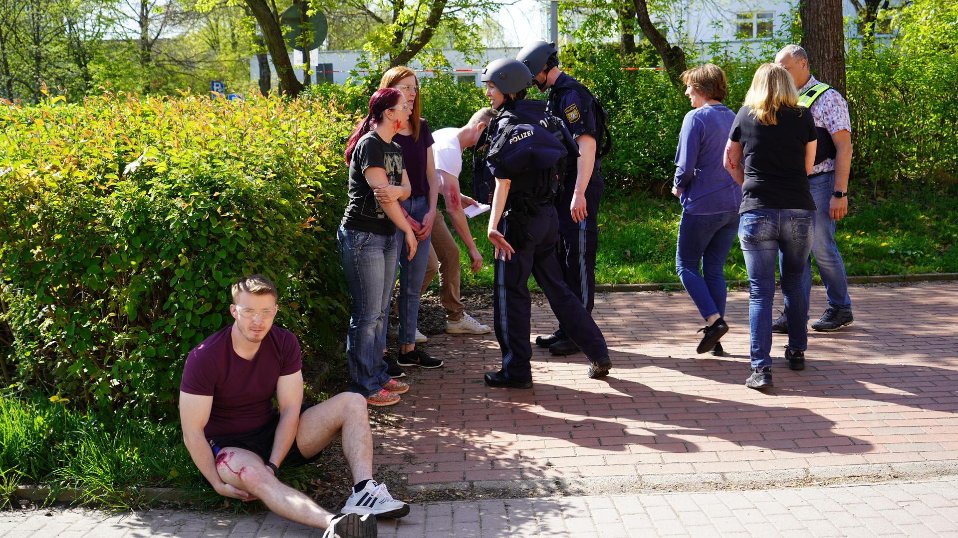 Im Gebäude der Agentur für Arbeit fand eine große Polizeiübung statt. (Bild: mcl)