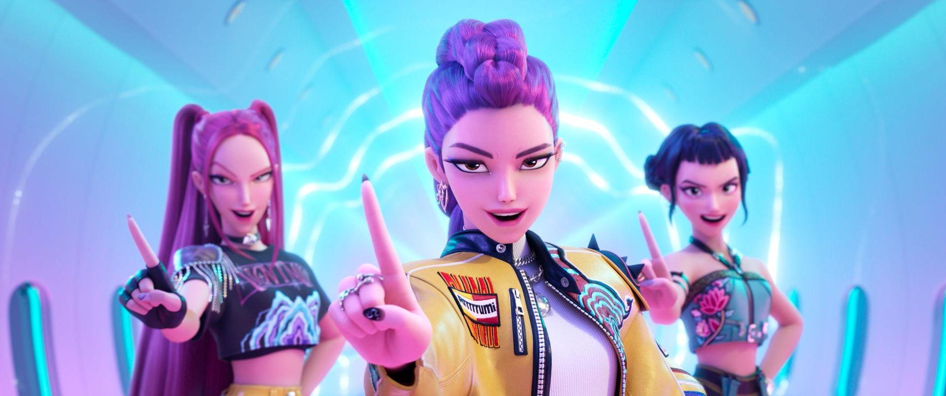 Im Netflix-Hit „KPop Demon Hunters“ geht es um die Girl-Band Huntrix. (Bild: -/©2025 Netflix/dpa)