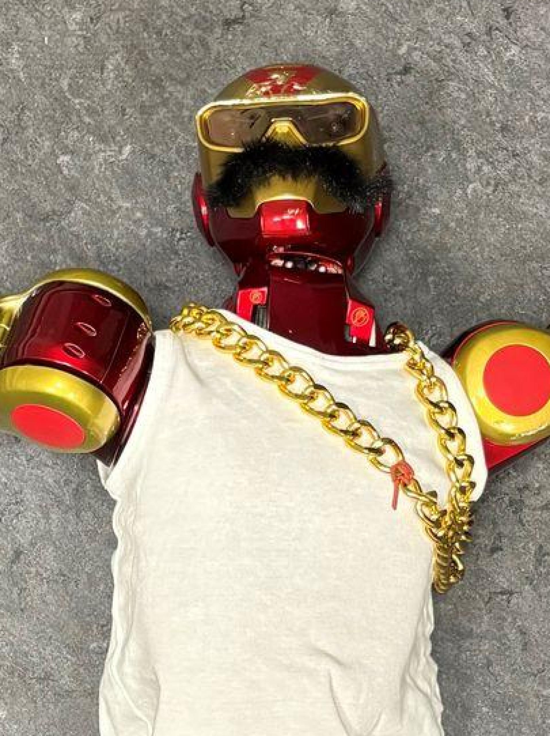 Der beschlagnahmte Roboter.  (Bild: Polizei Köln/dpa)