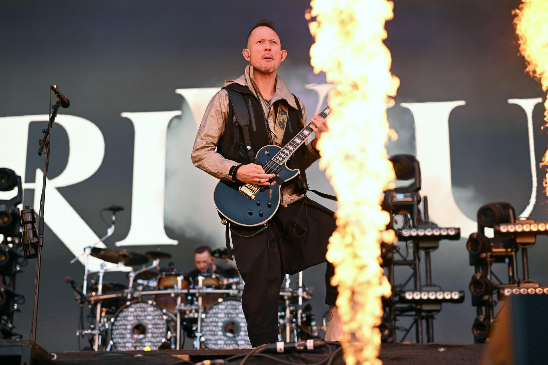 Trivium mit einem heißen Auftritt. (Bild: Tobias Schwarzmeier)