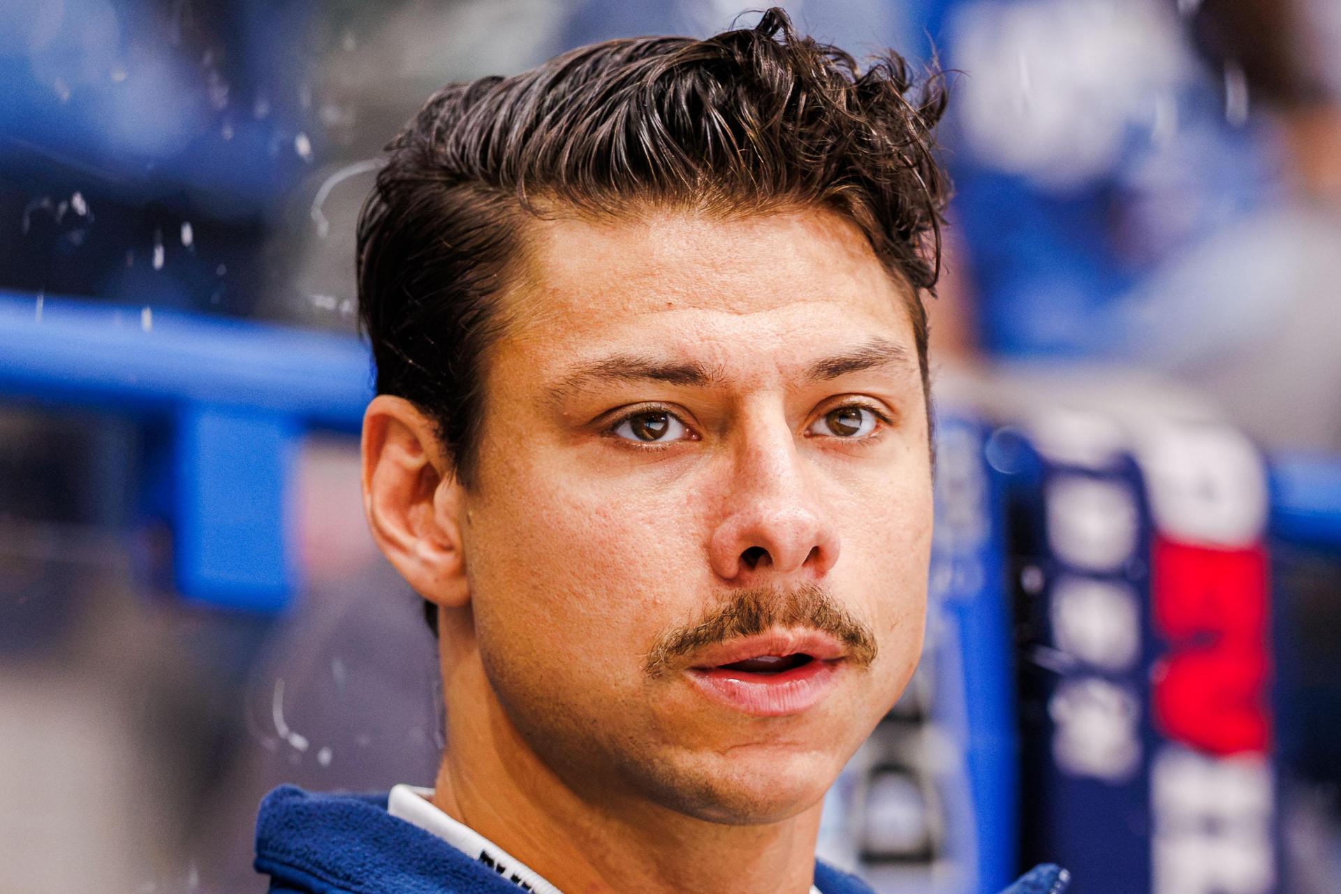 Michael McNiven, Goalie der Blue Devils Weiden, fällt monatelang aus. (Bild: Werner Moller)