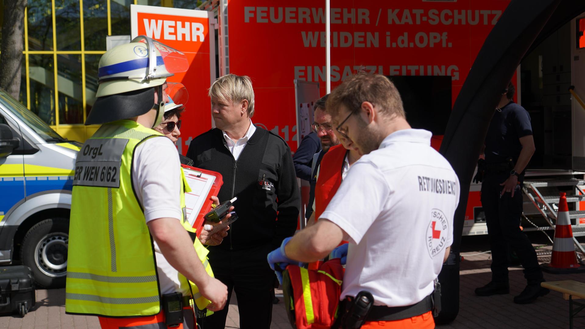 Im Gebäude der Agentur für Arbeit fand eine große Polizeiübung statt. (Bild: mcl)