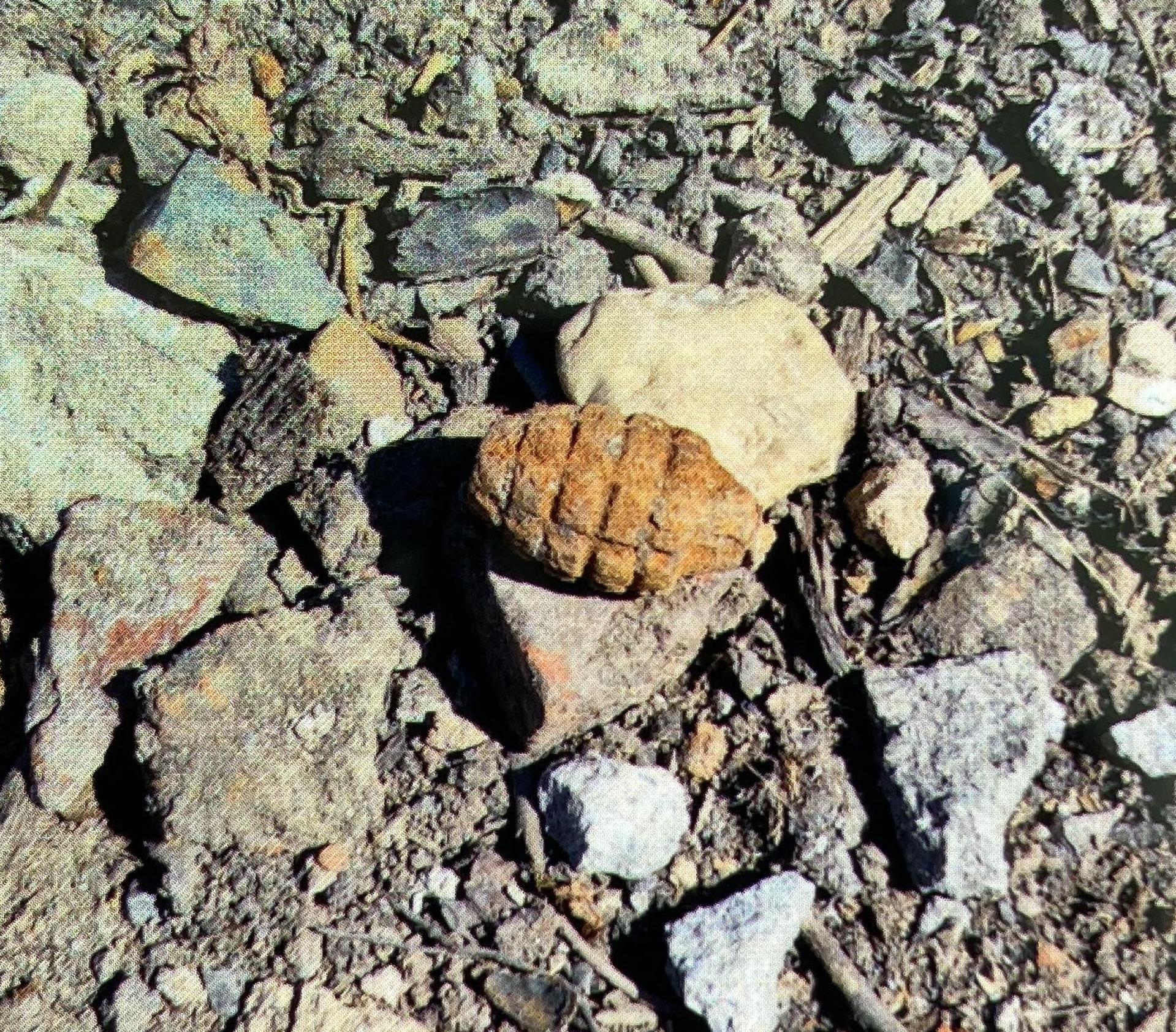 Bauarbeiter haben in Parkstein eine Granate aus dem zweiten Weltkrieg gefunden. (Bild: PI Neustadt a.d. Waldnaab)