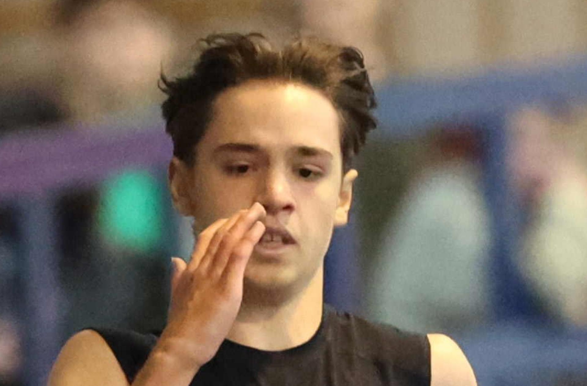 Dennis Hopp (DJK Weiden) wurde über 200 Meter Nordbayerischer Meister. (Bild: Theo Kiefner)