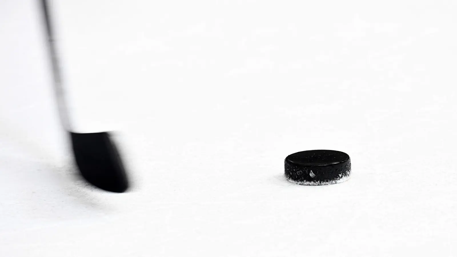 Ein Puck und ein Eishockeyschläger. (Bild: Tobias Hase/dpa/Archivbild)