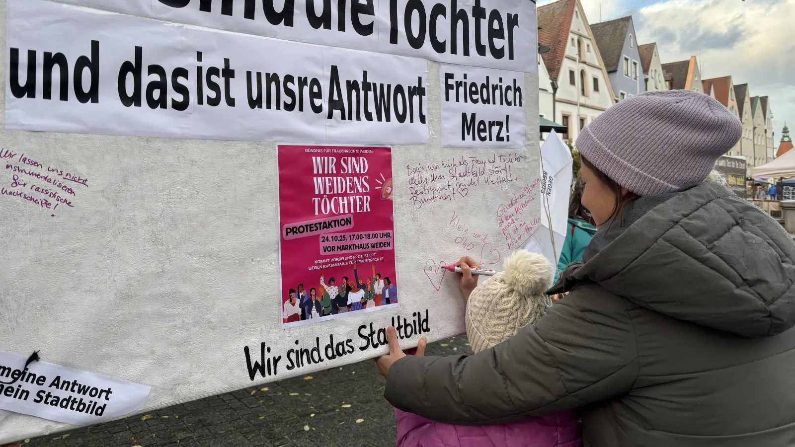 In Weiden fand am Freitag eine Protestaktion statt. (Bild: mcl)